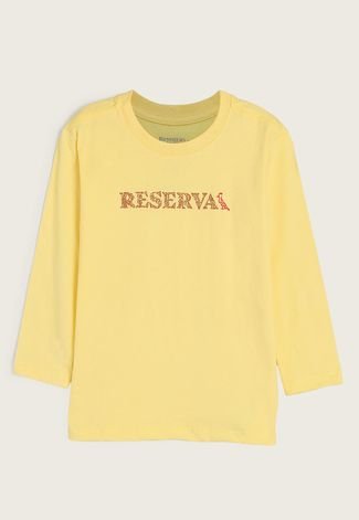 Camiseta Infantil Reserva Mini Logo Amarela