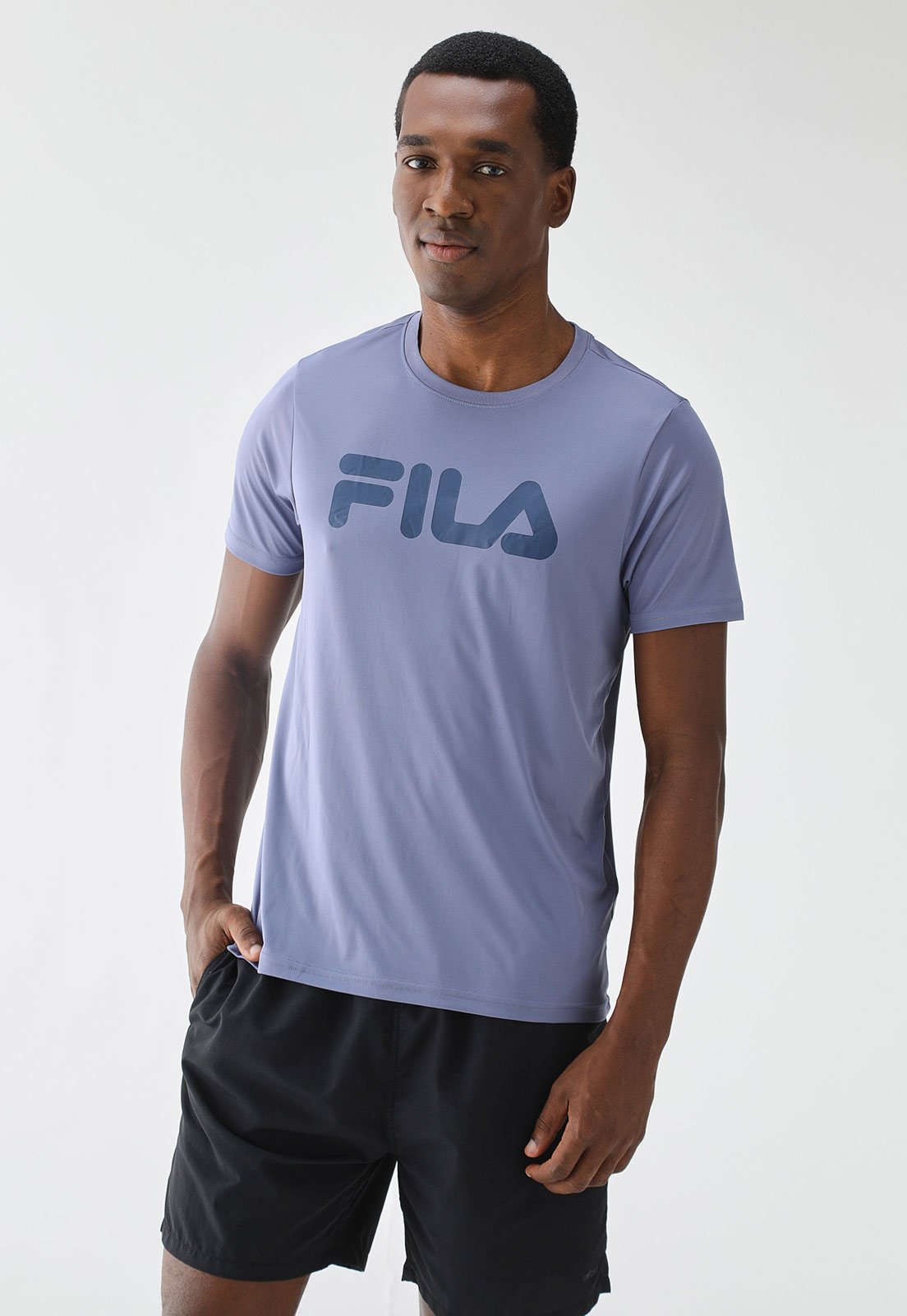 Camiseta Fila Reta Basic Sports Azul - Marca Fila