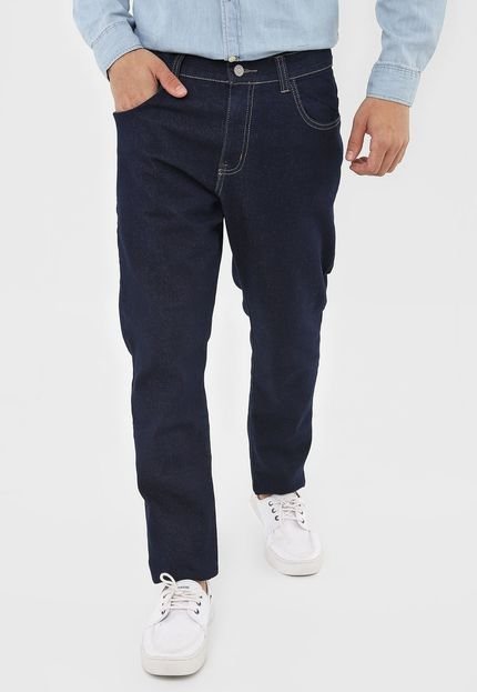 Calça Jeans Polo Wear Slim Pesponto Azul-Marinho - Marca Polo Wear
