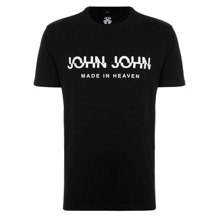 Camiseta John John Regular Offset In24 Preto Masculino - Marca John John