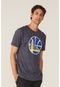 Camiseta NBA Especial Estampada Golden State Warriors Casual Azul Marinho - Marca NBA