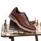 Sapato Oxford Casual Premium de Luxo Tratorado Couro Legítimo Marrom - Marca Mr Light