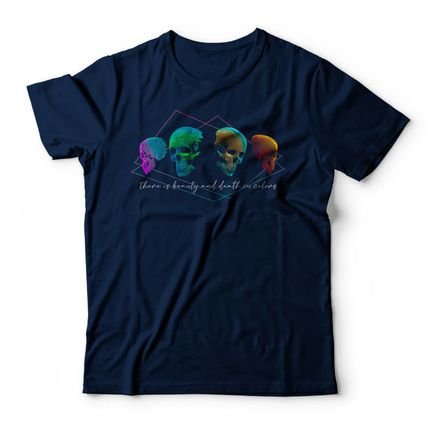 Camiseta Beauty And Death - Azul Marinho - Marca Studio Geek 