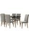 Conjunto Mesa de jantar Jade com 6 cadeiras pés palito Black RV Móveis - Marca Rv Móveis
