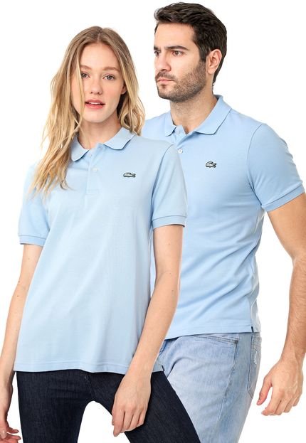 Camisa Polo Lacoste L!VE Slim No Gender Logo Azul - Marca Lacoste