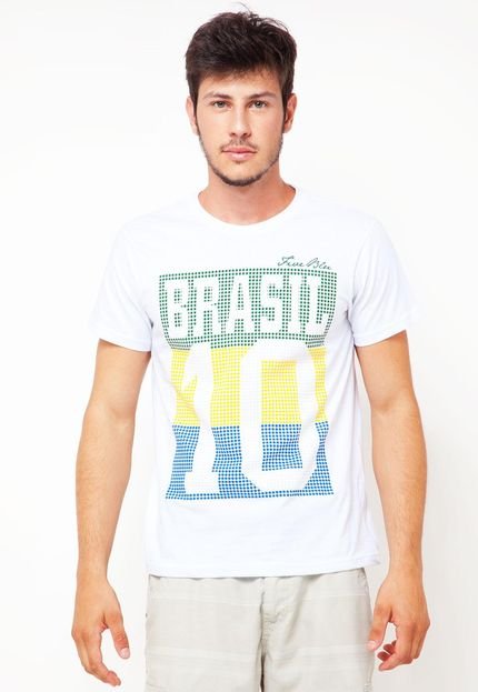 Camiseta FiveBlu Brasil Branca - Marca FiveBlu