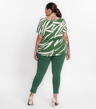 Legging Feminina Plus Size Bengaline Secret Glam Verde