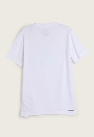 Camiseta Infantil adidas Train Essentials Aeroready Logo Branca
