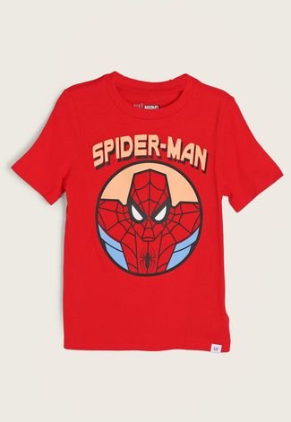 Camiseta Infantil GAP Homem Aranha Vermelha