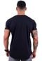 Camiseta Longline Masculina MXD Conceito para Academia e Casual Caveira Abstrata Preto - Marca Alto Conceito
