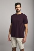 Camiseta Manga Curta Comfort Básica - Roxo Uva P HIGHSTIL - Marca HIGHSTIL