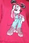 Moletom Flanelado Fechado Cativa Disney Minnie Com Capuz Rosa - Marca Cativa Disney