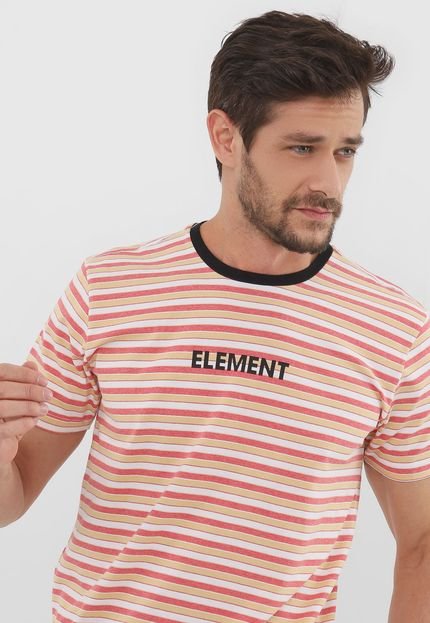 Camiseta Element Jack Laranja/Bege - Marca Element