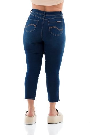 Capri Jeans Feminina Arauto Hot Pants  Azul