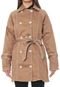 Casaco Trench Coat Sarja Forum Pespontos Bege - Marca Forum