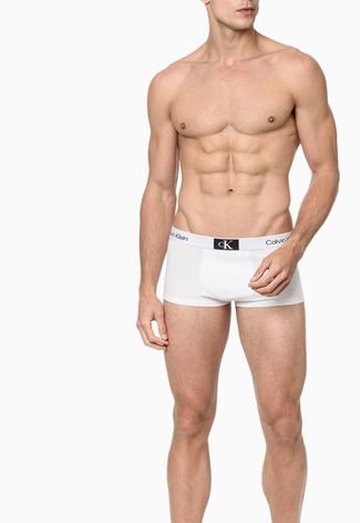 Cueca Calvin Klein Underwear Boxer Low Rise Trunk Logo Branca