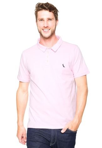 Camisa Polo Reserva Botões Rosa