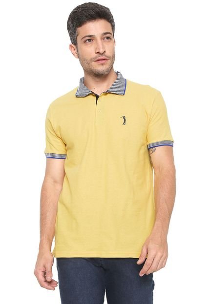 Camisa Polo Aleatory Reta Logo Amarela - Marca Aleatory