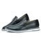 Loafer Sapato Casual Mocassim Clássico Couro Masculino Forrado Couro Leve Flexível Conforto Marinho - Marca super shoes