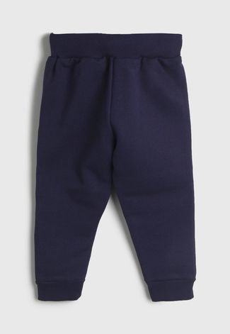 Calça Fakini Infantil Jogger Azul-Marinho/Vermelho