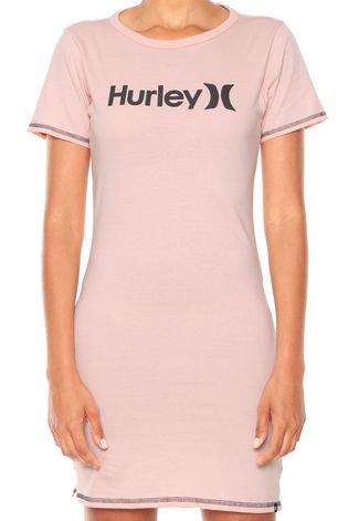 Vestido Hurley Curto Logo Rosa