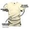Camiseta Plus Size Premium Confortável Estampada Urso Tranquile Monker Frente e Costas - Pérola - Marca Nexstar