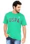Camiseta U.S. Polo Escrita Verde - Marca U.S. Polo