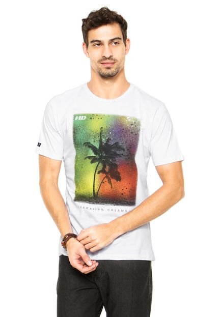 Camiseta HD Colorful Palm Branca - Marca HD