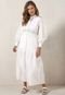 Vestido Chemise Cruise Midi Alfaiataria Branco - Marca Cruise