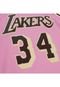 Regata Mitchell & Ness Pink Sugar Bacon Swingman Jersey Los Angeles Lakers 1996-97 Shaquille O'Neal Rosa - Marca Mitchell & Ness