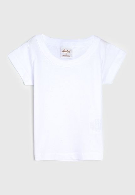 Camiseta Infantil Elian Manga Curta Menino Branca - Marca Elian