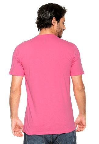 Camiseta Polo Wear Logo Rosa