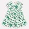 Vestido Bebê Menina Milon com Estampa de Flores Verde - Marca Milon