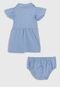 Vestido Polo Tricae Eco & Fun Em Algodão Consciente Infantil Baby Margarida Azul - Marca Tricae Eco & Fun