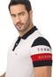 Camisa Polo Tommy Hilfiger Reta Color Block Branca - Marca Tommy Hilfiger