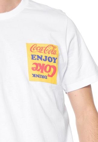 Camiseta Coca-Cola Jeans Lettering Branca