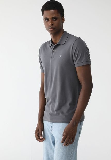 Camisa Polo Colcci Regular Logo Cinza - Marca Colcci