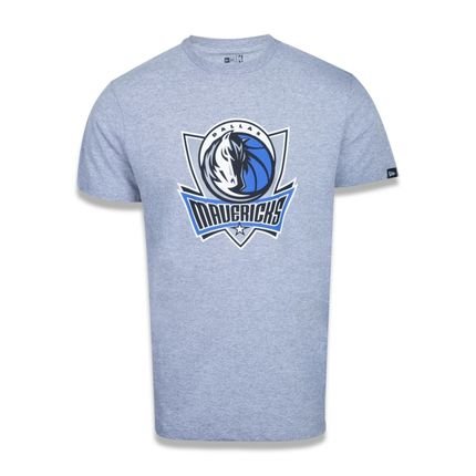 Camiseta New Era Regular Dallas Mavericks Mescla Cinza - Marca New Era