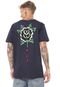 Camiseta Ed Hardy  Black Rose Bleeding Azul-marinho - Marca Ed Hardy