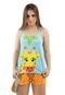 Baby Doll Estampado Estampa Girafa Pijama Curto Short e Regata Verão 4 Estações Amarelo - Marca 4 Estações