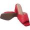 Sandália Feminina Footz Mule Metalassê Salto Grosso Bico Quadrado Vermelho - Marca Footz