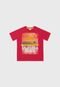 Camiseta Fakini Infantil Califórnia Beach Vermelha - Marca Fakini