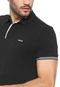 Camisa Polo Colcci Reta Listras Preta - Marca Colcci