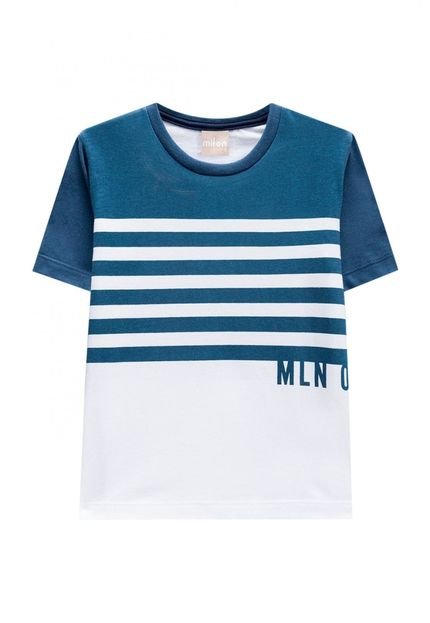 Camiseta Infantil Menina Milon Azul - Marca Milon