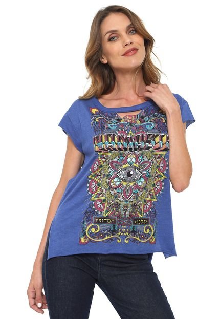 Camiseta Triton Namaste Azul - Marca Triton