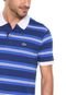 Camisa Polo Lacoste Regular Fit Estampada Azul - Marca Lacoste