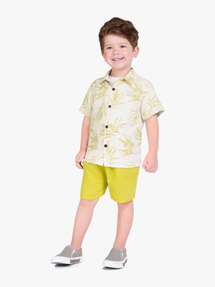 Camisa Infantil Menino Milon Off White - Marca Milon