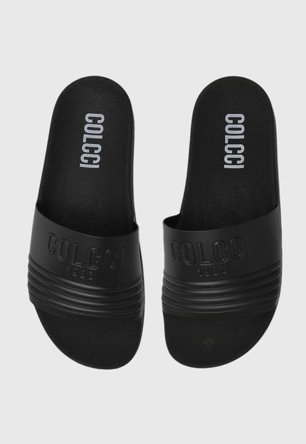 Chinelo Slide Colcci Logo Preto - Marca Colcci