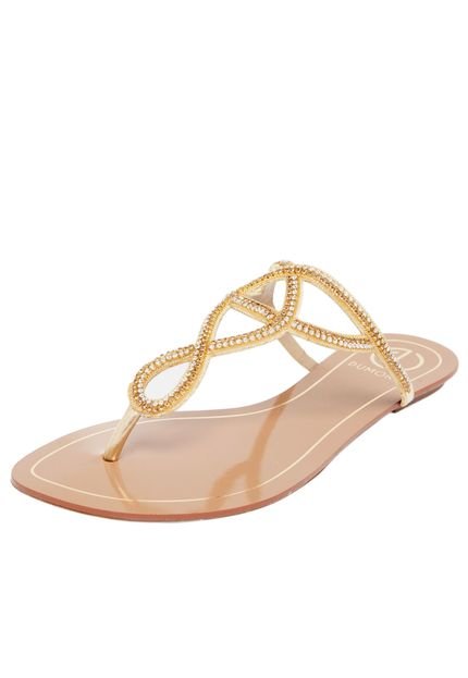 Chinelo Dumond Strass Dourado - Marca Dumond