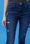 Calça Jeans Only Skinny Destroyed Azul - Marca Only